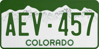 CO license plate AEV457