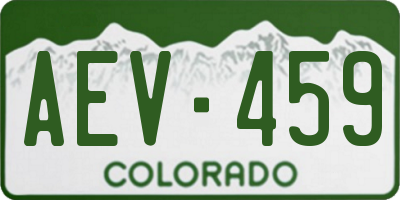 CO license plate AEV459