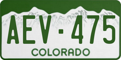 CO license plate AEV475