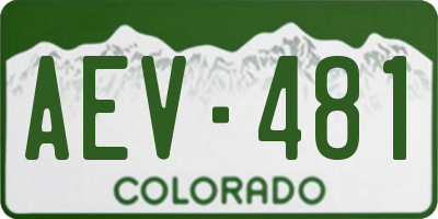 CO license plate AEV481