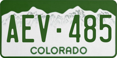 CO license plate AEV485
