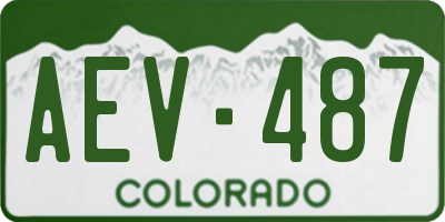 CO license plate AEV487