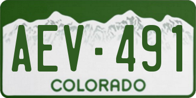 CO license plate AEV491