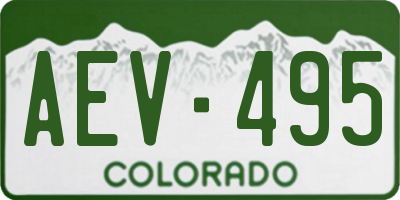 CO license plate AEV495