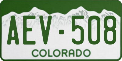 CO license plate AEV508