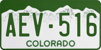 CO license plate AEV516