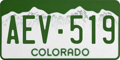 CO license plate AEV519