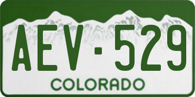 CO license plate AEV529