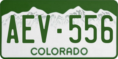 CO license plate AEV556