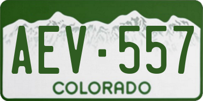 CO license plate AEV557