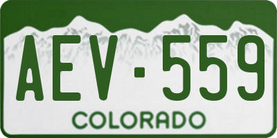 CO license plate AEV559
