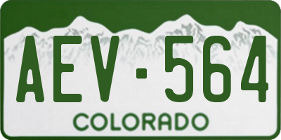 CO license plate AEV564