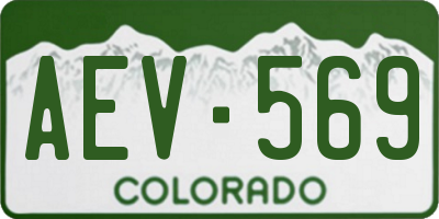 CO license plate AEV569