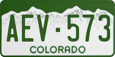 CO license plate AEV573
