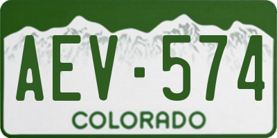 CO license plate AEV574