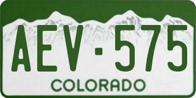 CO license plate AEV575