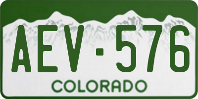 CO license plate AEV576