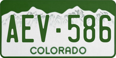 CO license plate AEV586