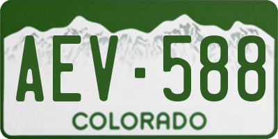 CO license plate AEV588