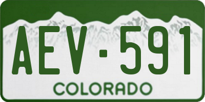 CO license plate AEV591