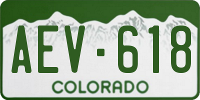CO license plate AEV618
