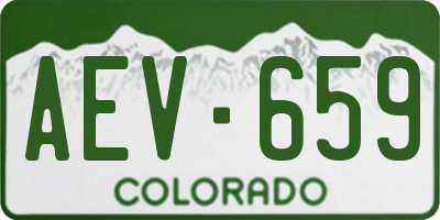 CO license plate AEV659