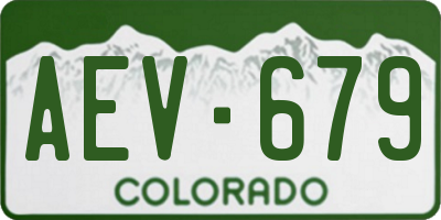 CO license plate AEV679