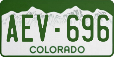 CO license plate AEV696
