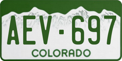 CO license plate AEV697