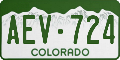 CO license plate AEV724