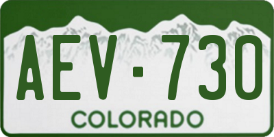 CO license plate AEV730