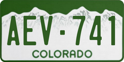 CO license plate AEV741
