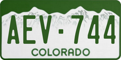 CO license plate AEV744