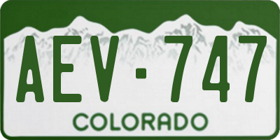 CO license plate AEV747
