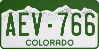 CO license plate AEV766