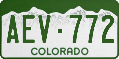 CO license plate AEV772