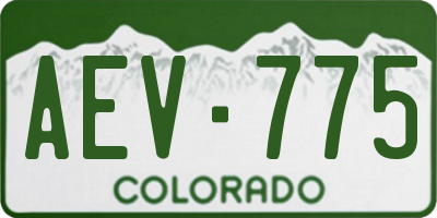 CO license plate AEV775