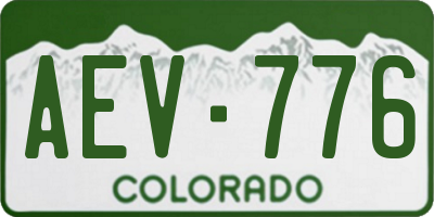 CO license plate AEV776