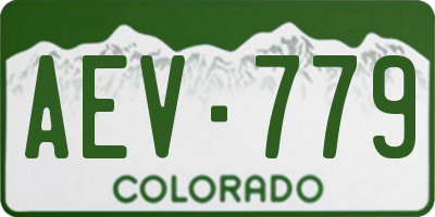 CO license plate AEV779
