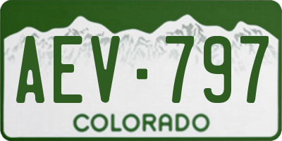 CO license plate AEV797