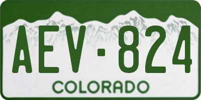 CO license plate AEV824