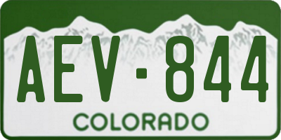 CO license plate AEV844