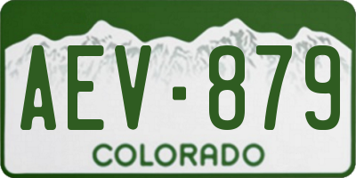 CO license plate AEV879