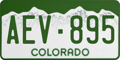 CO license plate AEV895