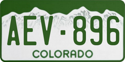CO license plate AEV896