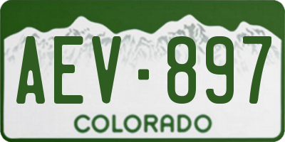CO license plate AEV897
