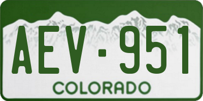 CO license plate AEV951