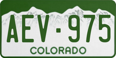 CO license plate AEV975