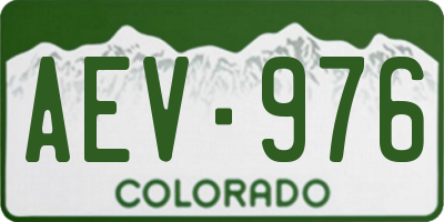 CO license plate AEV976