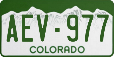CO license plate AEV977